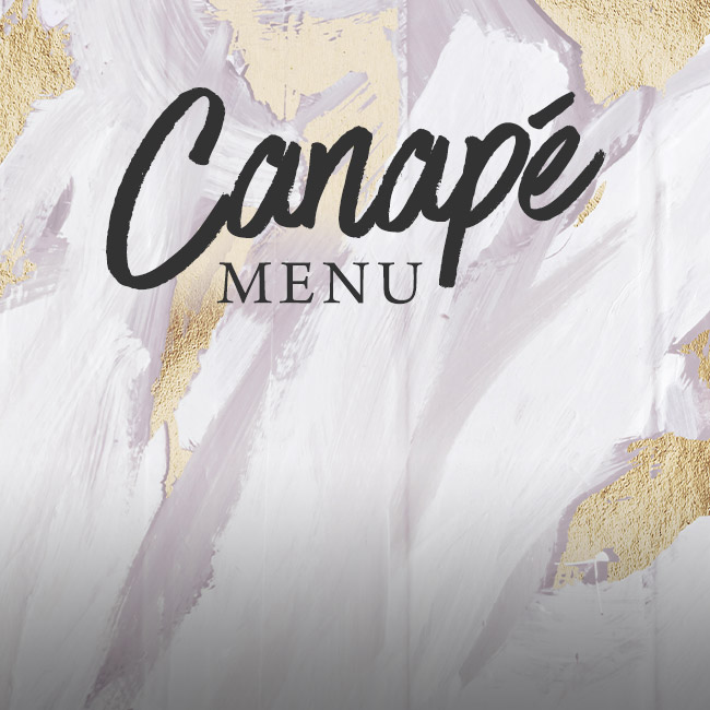 Canapé menu at The Goffs Oak